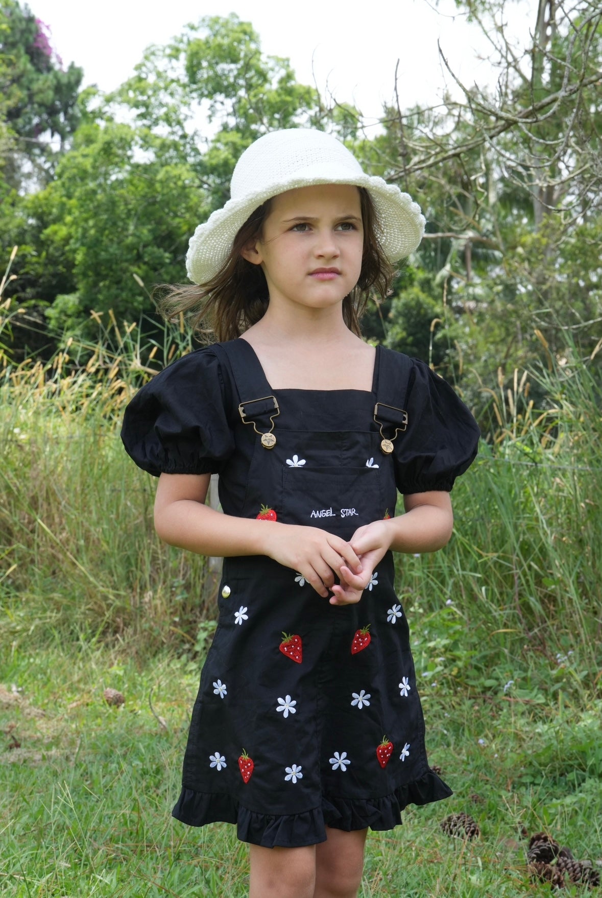 Strawberries & Dream Skirt Overalls