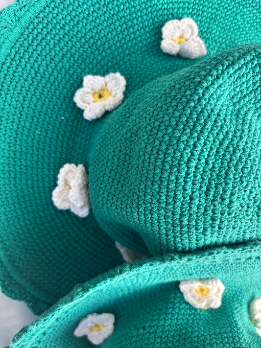 Fairy Flower Hat in deep green (mini)