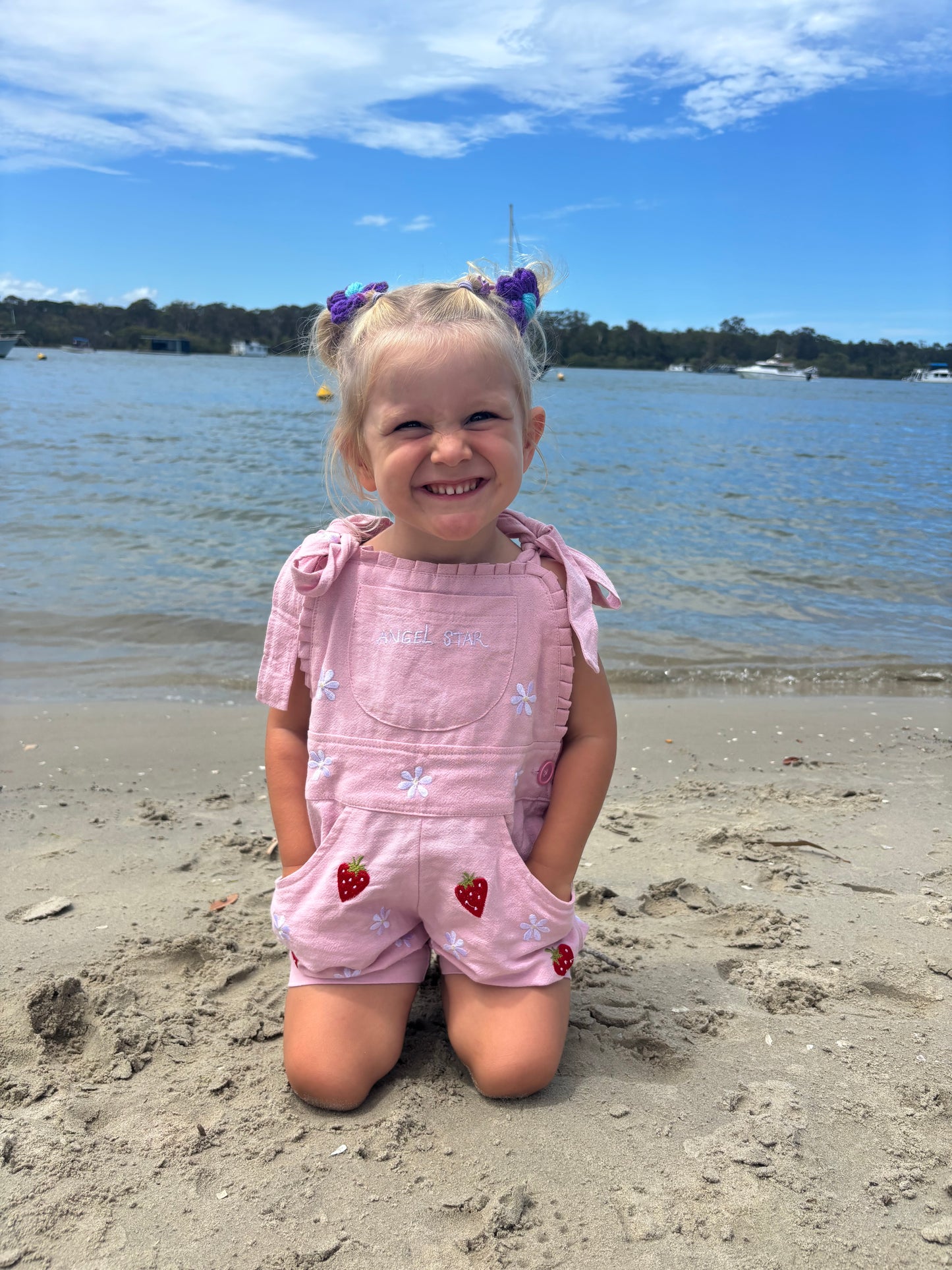 Strawberry Dream Pink Linen Overalls