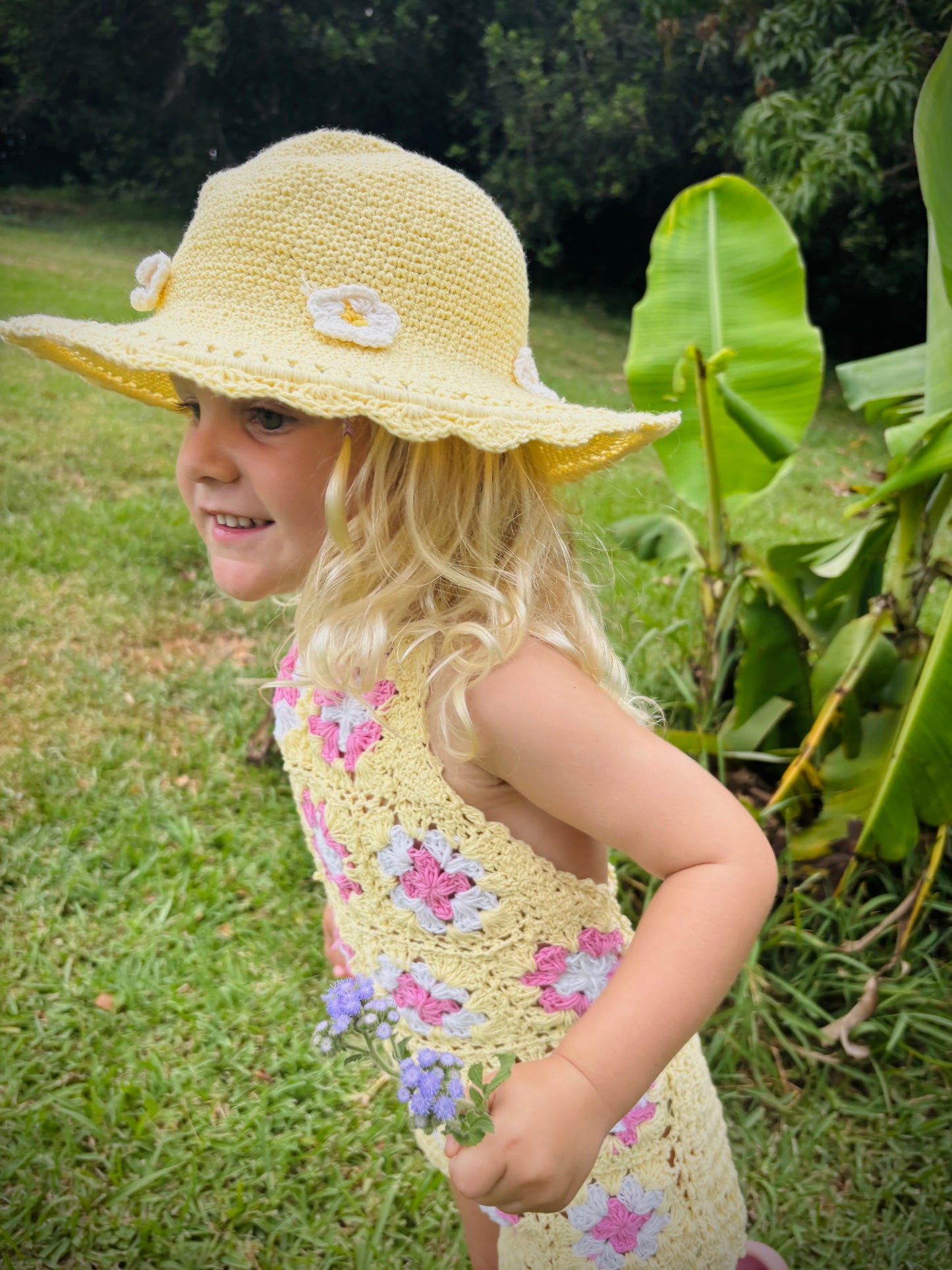 Stari Girl Romper in Lemon