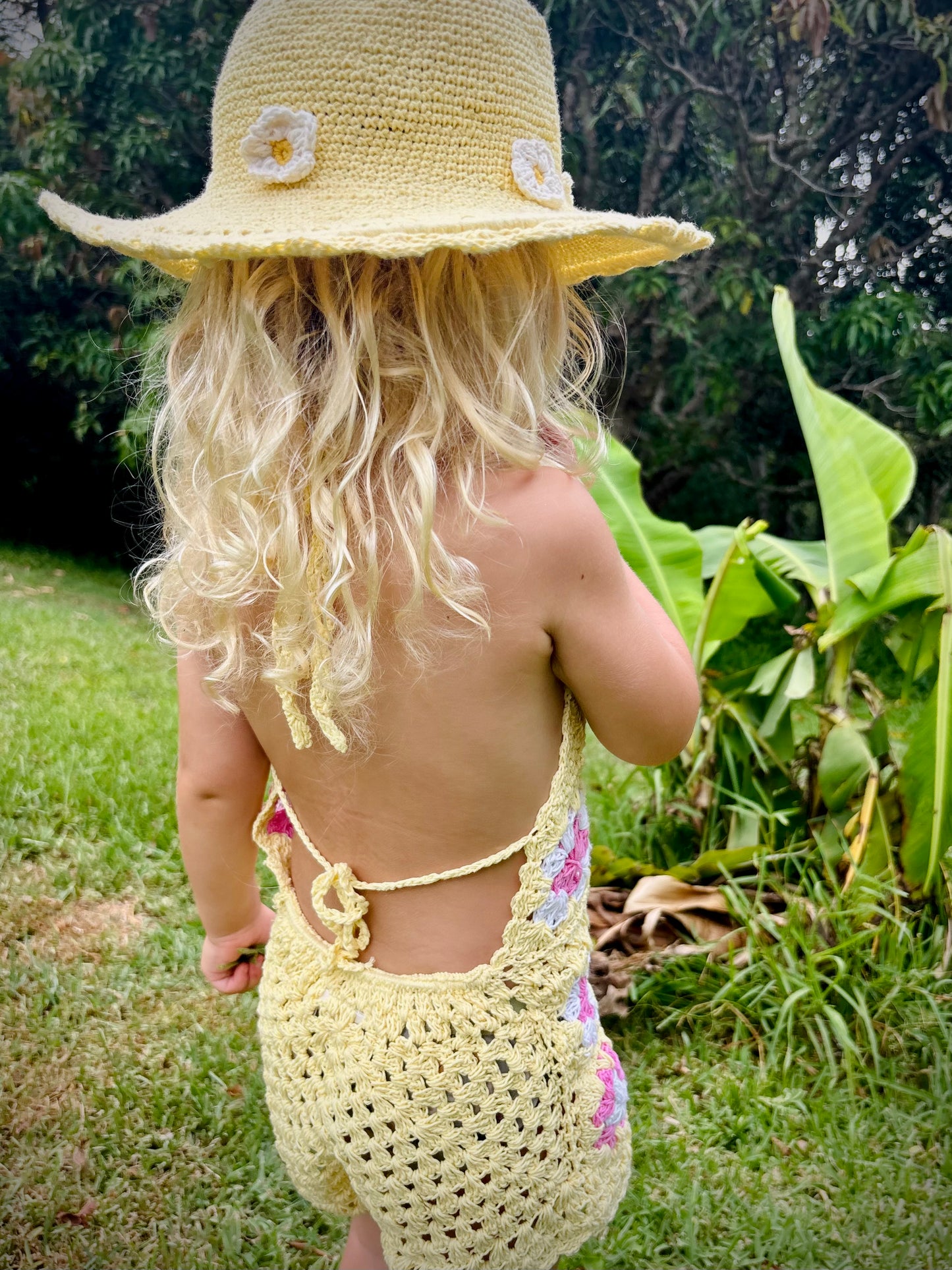 Stari Girl Romper in Lemon