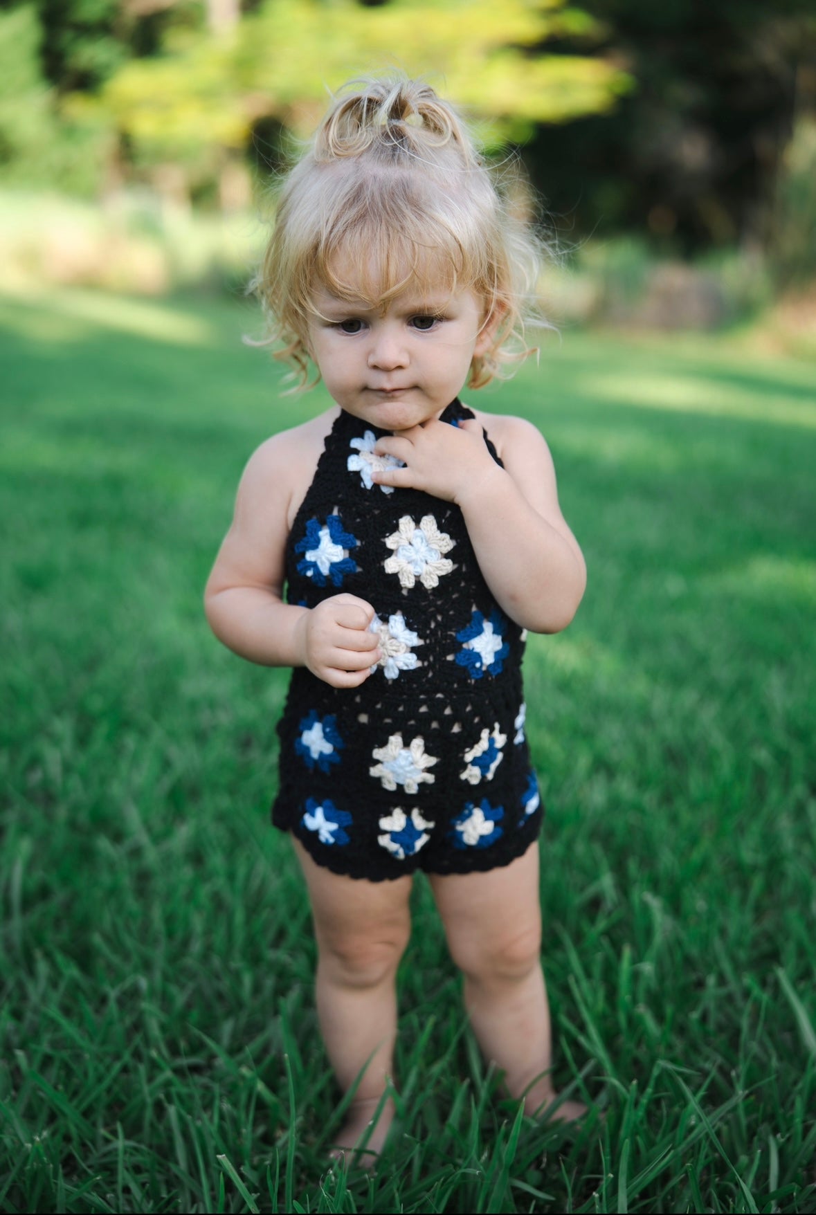 Stari Girl Romper in Black Blue