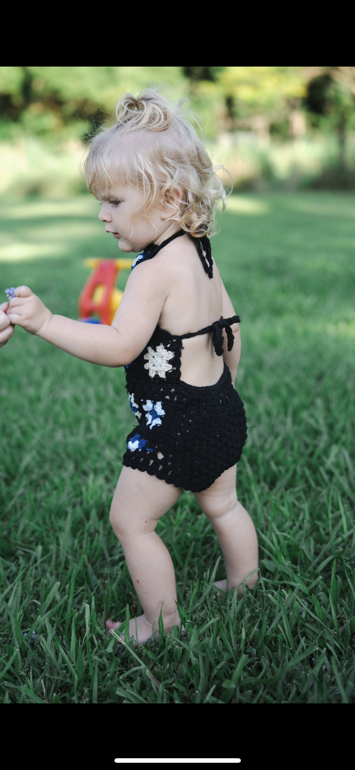 Stari Girl Romper in Black Blue